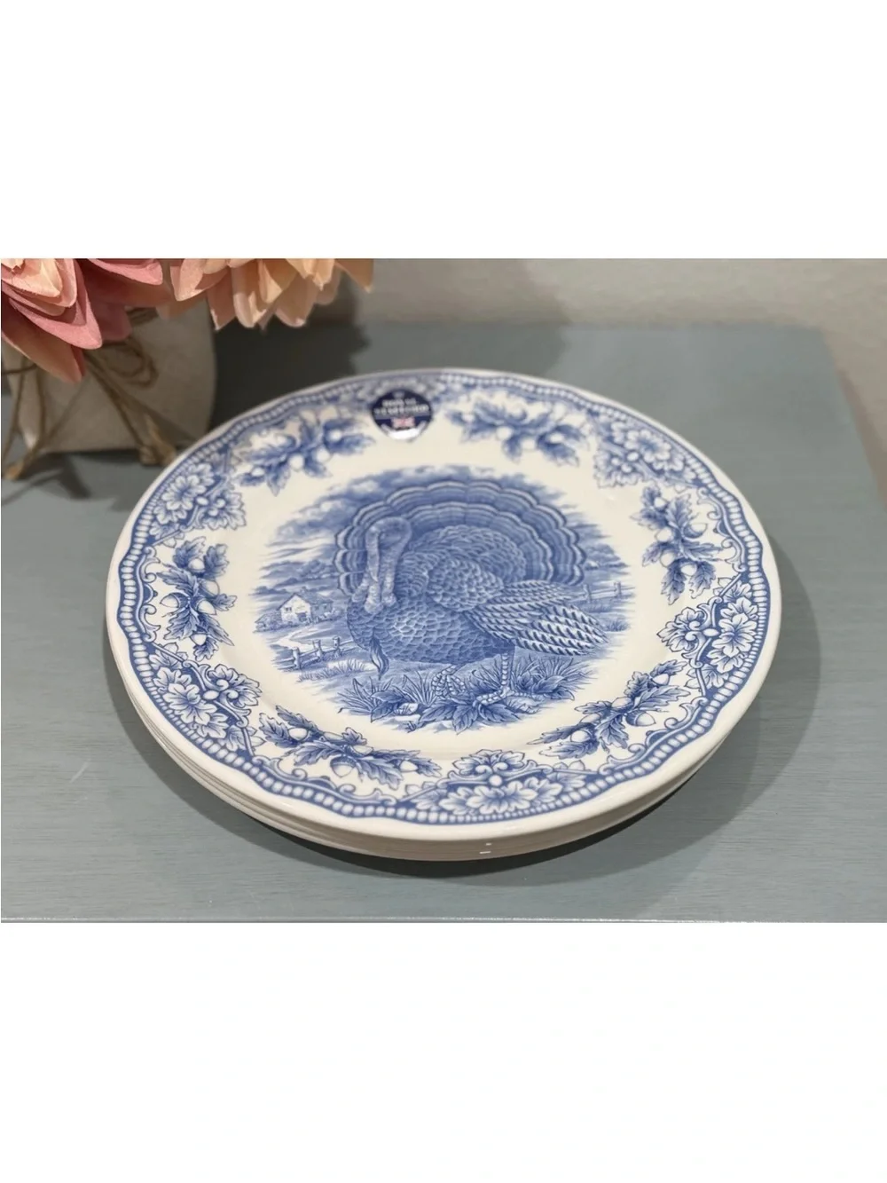 Set of 4 Royal Stafford Blue Turkey 10 1/2